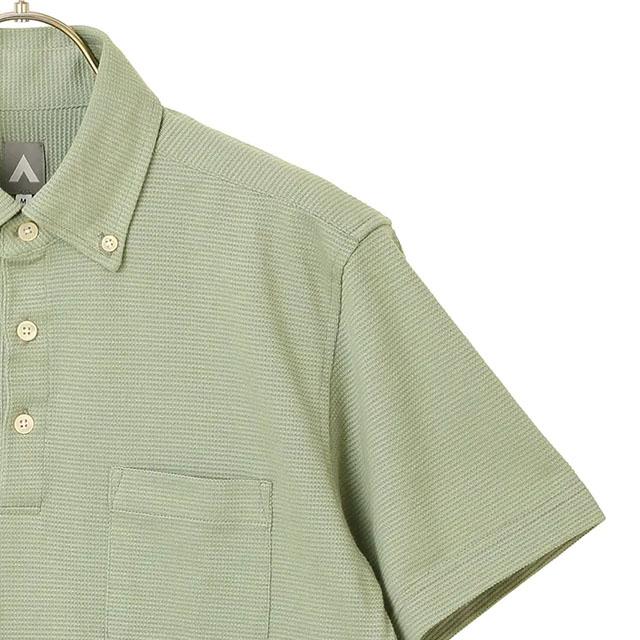 AOYAMA 【洋服の青山】ポロシャツ メンズ 半袖 春夏用 グリーン 黄緑