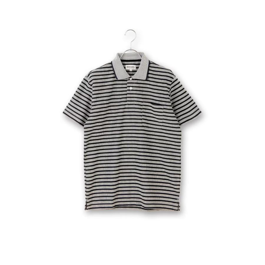 AOYAMA 【洋服の青山】 春夏用 グレー系 サカリバ半袖ポロシャツ