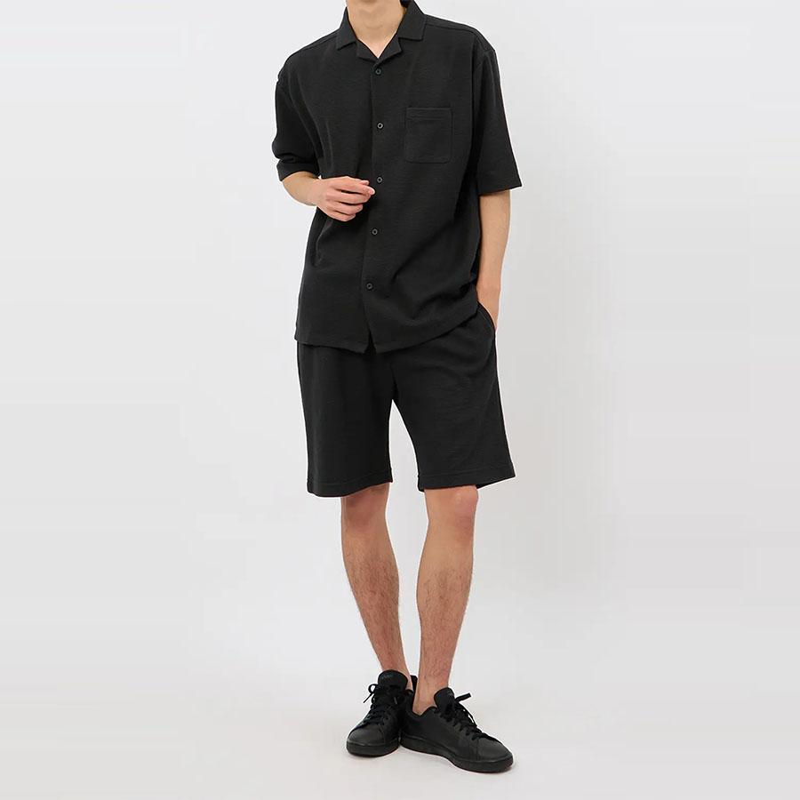 AOYAMA 【洋服の青山】らくリッチ ワッフル開襟シャツ 半袖 メンズ 春