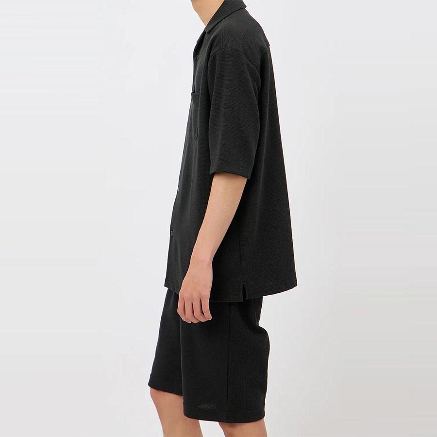 AOYAMA 【洋服の青山】らくリッチ ワッフル開襟シャツ 半袖 メンズ 春