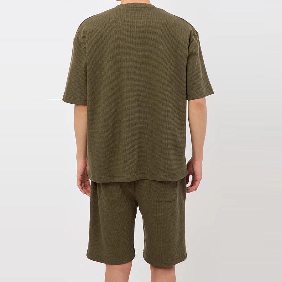 AOYAMA 【洋服の青山】らくリッチ ワッフルヘンリーTシャツ 半袖