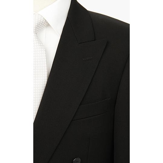 【洋服の青山】スリーシーズン用 ブラック系 ダブルスタンダードフォーマル REGALの画像