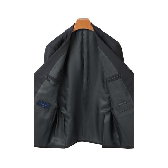 【洋服の青山】秋冬 ネイビー系 プレミアムスタイリッシュスーツ【御幸毛織】【MADE IN JAPAN】 HILTON メンズ ビジネス アジャスター 長袖 標準体の画像