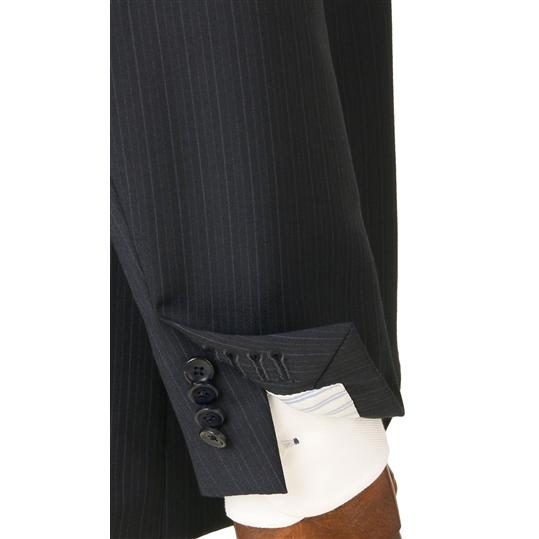 【洋服の青山】秋冬 ネイビー系 プレミアムスタイリッシュスーツ【御幸毛織】【MADE IN JAPAN】 HILTON メンズ ビジネス アジャスター 長袖 標準体の画像