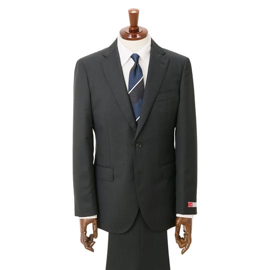 【洋服の青山】秋冬 ネイビー系 プレミアムスタイリッシュスーツ【御幸毛織】【MADE IN JAPAN】 HILTON メンズ ビジネス アジャスター 長袖 標準体の画像
