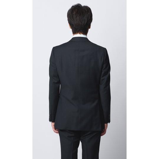 【洋服の青山】プレミアム 日本製 ウール100% スーツ メンズ スリム 秋冬 ネイビー 紺 御幸毛織 アジャスター シングル 2ボタン 総裏 サイドベンツ ビジネスの画像
