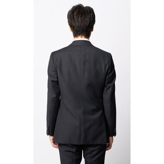 【洋服の青山】プレミアム 日本製 ウール100% スーツ メンズ スリム 秋冬 グレー 灰色 御幸毛織 アジャスター シングル 2ボタン 総裏 サイドベンツ ビジネスの画像