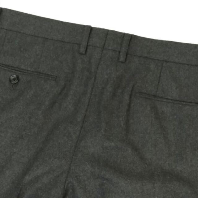 AOYAMA 【洋服の青山】スラックス メンズ ゆったり 秋冬 ダークグレー