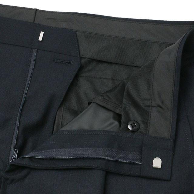 【洋服の青山】スラックス メンズ ゆったり 春夏 ワンタック ネイビー 紺 ストライプ 大きいサイズ ワンタック 接触冷感 ひんやり 洗える ストレッチ