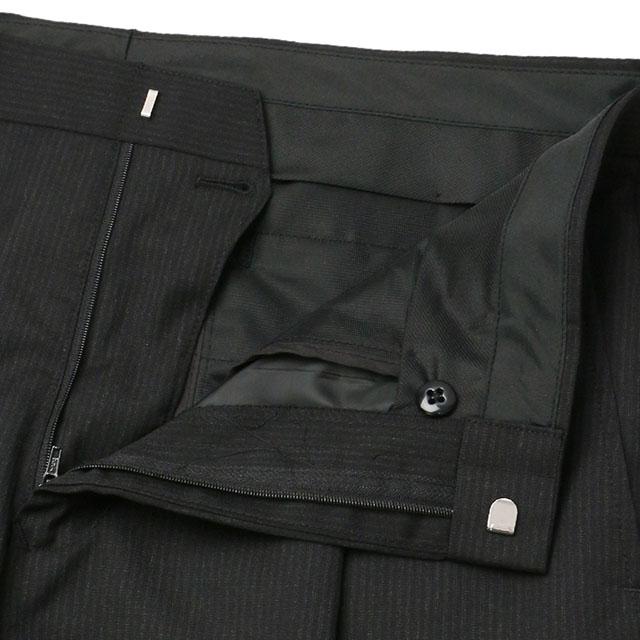【洋服の青山】スラックス メンズ ゆったり 春夏 ワンタック グレー 灰色 ストライプ 大きいサイズ ワンタック 接触冷感 ひんやり 洗える ストレッチ 動きやすい