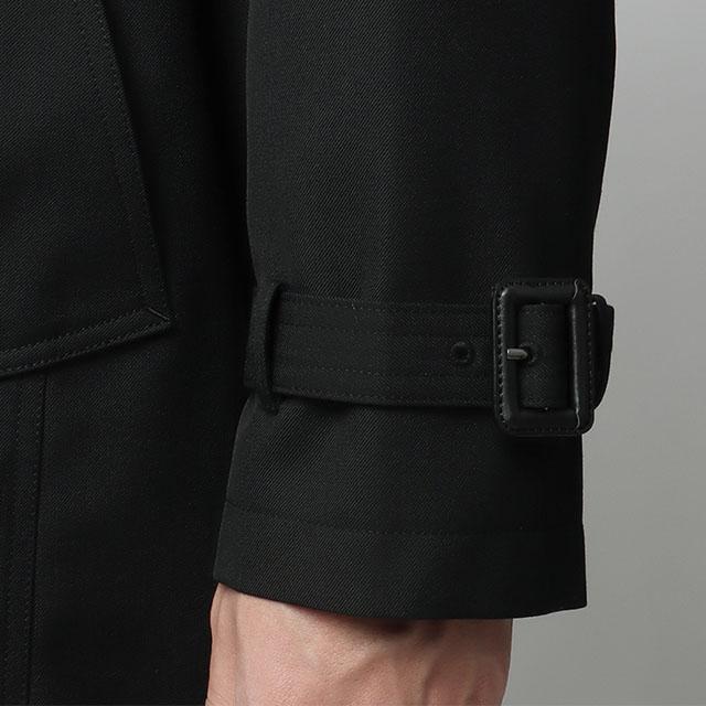 【洋服の青山】ライナー付き ダブルトレンチコート メンズ 秋冬 ブラック 黒 大きいサイズ Aライン 経年変化 スタンドカラー 撥水 汚れにくい 暖かい あったかの画像