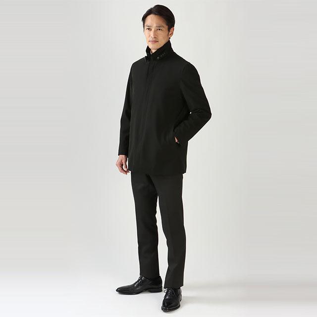 AOYAMA 【洋服の青山】大きいサイズ コート メンズ 秋冬用 ブラック 黒