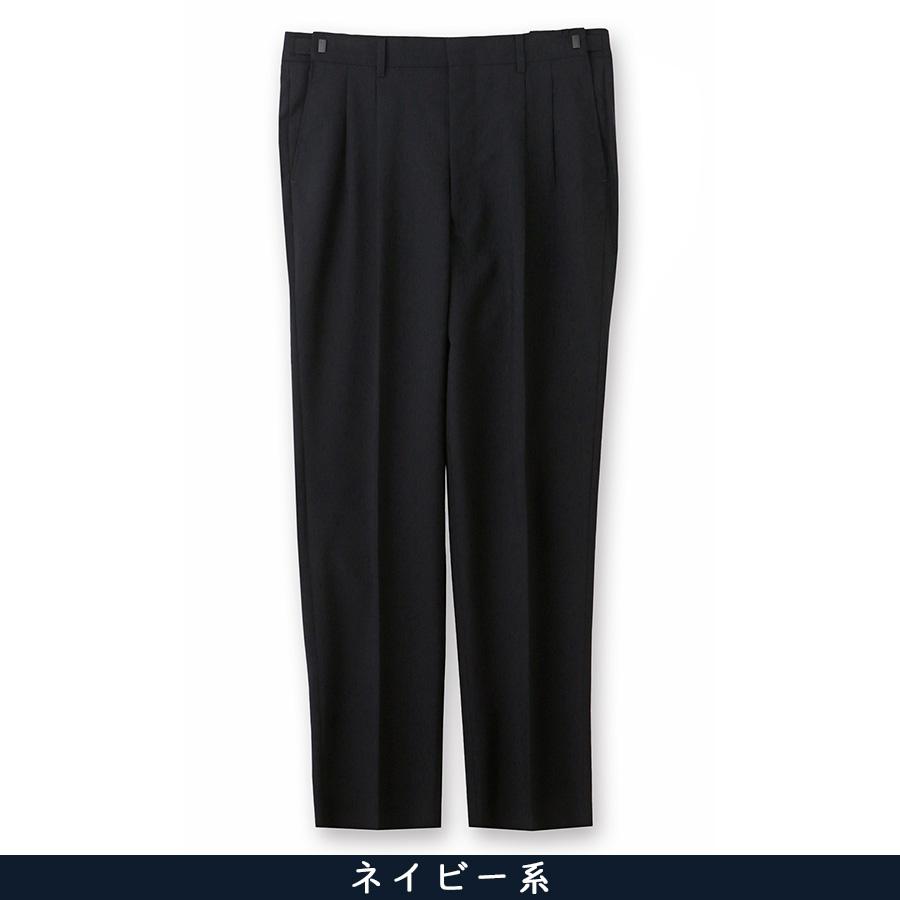 AOYAMA 【洋服の青山】アジャスター付き ツータック スラックス メンズ