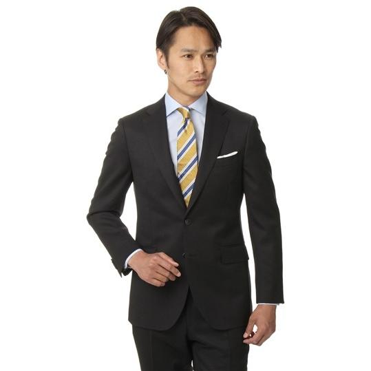 洋服の青山】オールシーズン用 ブラック系 プレミアムスタイリッシュ 