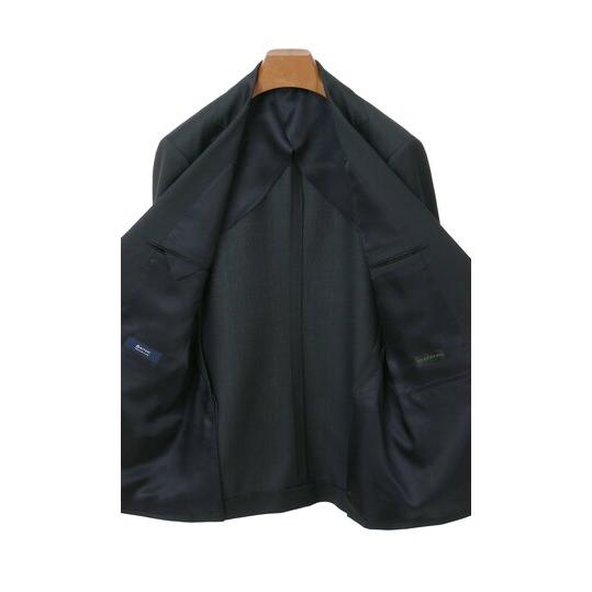 【洋服の青山】ウール100％ スーツ メンズ 日本製 スリム 春夏秋冬 オールシーズン ネイビー 動きやすい 無地 メンズスーツ 2ボタン 吸湿 アジャスターの画像