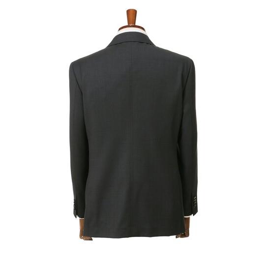 【洋服の青山】ウール100％ スーツ メンズ 日本製 スリム 春夏秋冬 オールシーズン グレー 動きやすい 無地 メンズスーツ 2ボタン 吸湿 静電気抑制 アジャスターの画像