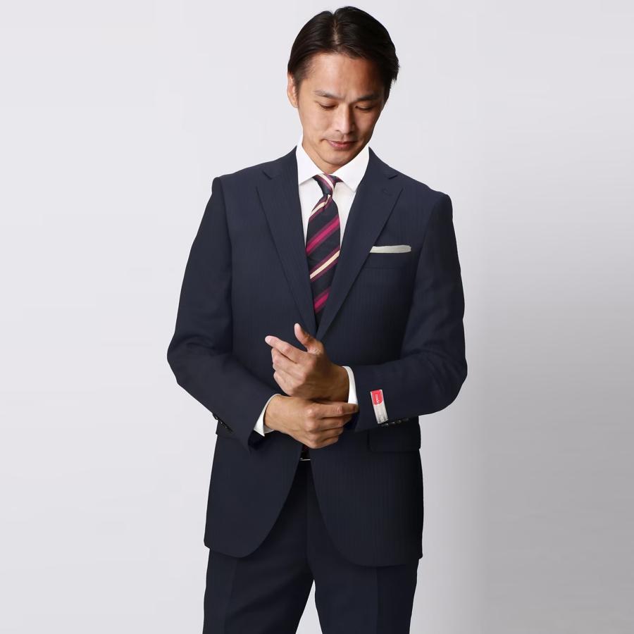 【洋服の青山】春夏用 ネイビー系 プレミアムスタイリッシュスーツ【御幸毛織】【made in Japan PRIDE】 HILTON｜y-aoyama｜02