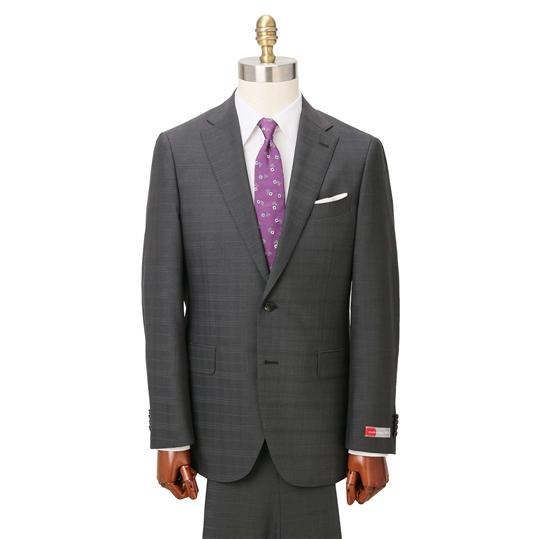 【洋服の青山】メンズ 春夏 グレー系 プレミアムスタイリッシュスーツ【御幸毛織】【made in Japan PRIDE】男性 紳士服 紳士服 ビジネス アジャスターの画像