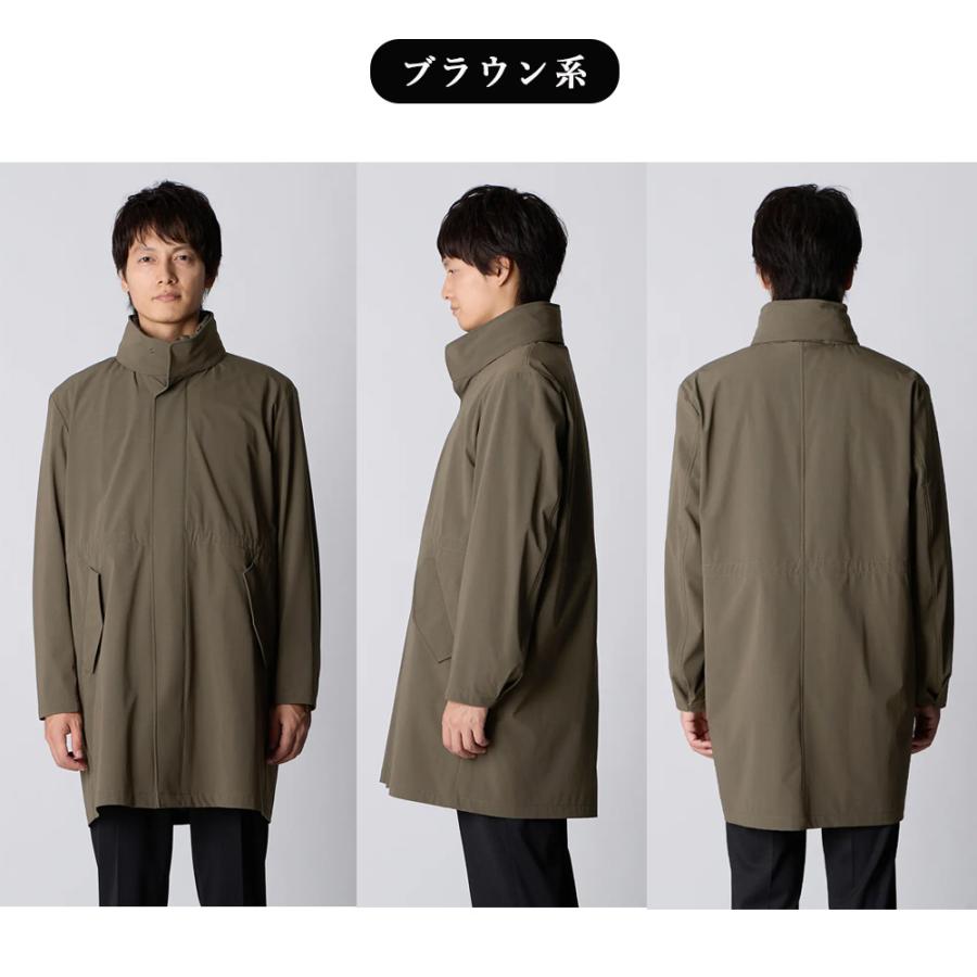 AOYAMA 【洋服の青山】中綿ベスト付き スタンドカラーコート メンズ