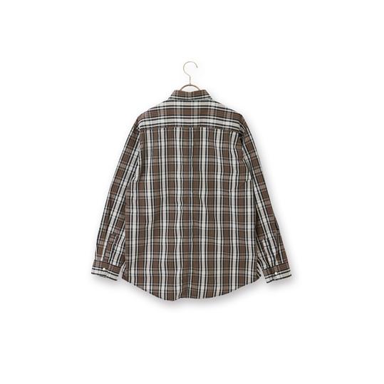 AOYAMA 【洋服の青山】OCEANS 綿100% カーボンピーチブロード チェック