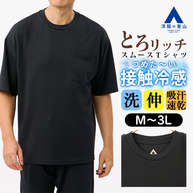 AOYAMA 【洋服の青山】とろリッチ スムースTシャツ メンズ 春夏