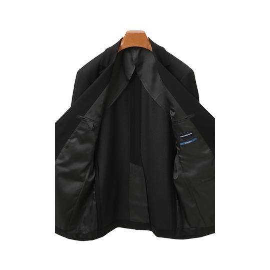 【洋服の青山】AB体 がっちり型 フォーマルスーツ 礼服 喪服 メンズ 男性 紳士服 スタンダード ワンタック 春 秋 冬 洗える ストレッチ ブラックフォーマルの画像