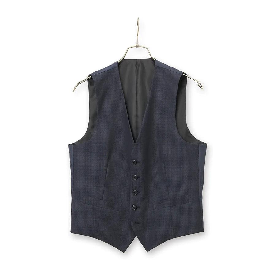 AOYAMA 【洋服の青山】リバーシブルベスト メンズ 春夏秋冬 ネイビー