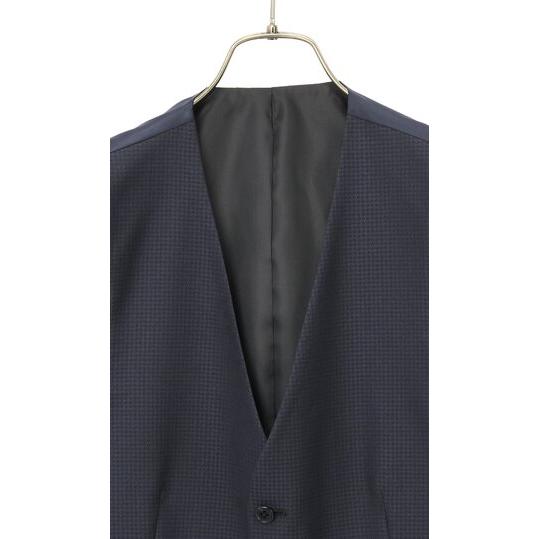 AOYAMA 【洋服の青山】リバーシブルベスト メンズ 春夏秋冬 ネイビー