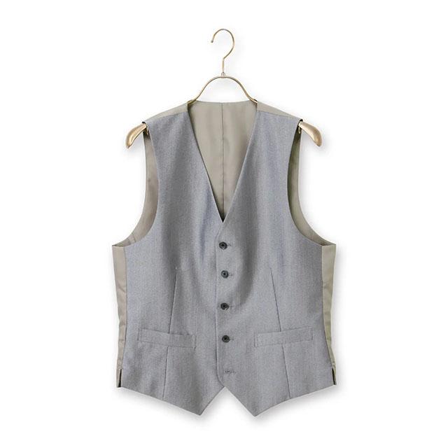 AOYAMA 【洋服の青山】スタイリッシュベスト ジレ メンズ スリム 春夏