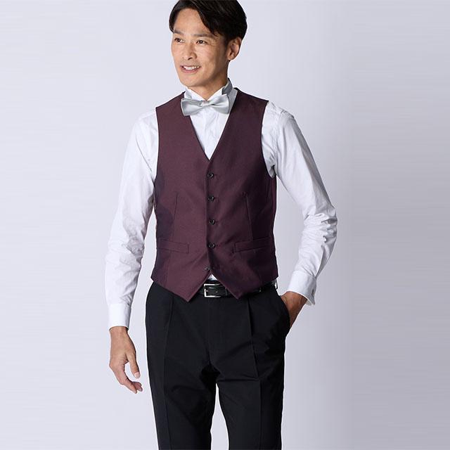 AOYAMA 【洋服の青山】スタイリッシュベスト ジレ メンズ スリム 春夏