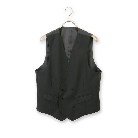 AOYAMA 【洋服の青山】ダブルブレスト ベスト だけ ジレ メンズ スリム