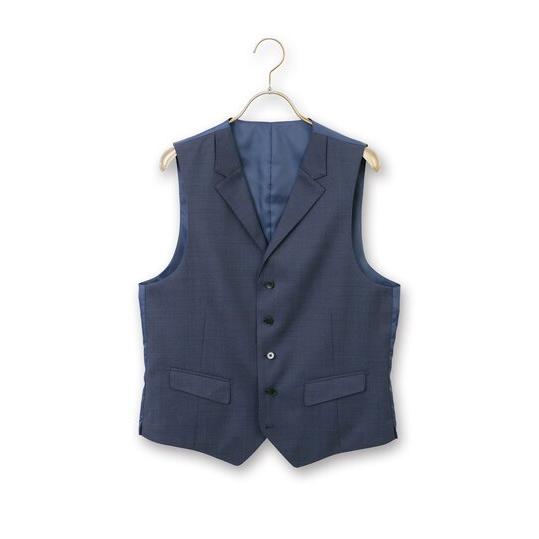 古*a様 Gabriele Colangelo ジレ ベスト トップス 紺 M AOYAMA 【洋服の青山】襟付き ジレ ベスト だけ メンズ 春夏秋冬