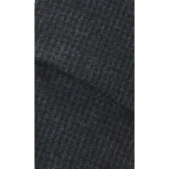 【洋服の青山】プレミアム ウール100% スーツ メンズ スリム 秋冬用 ネイビー系 千鳥格子 チェック柄 2ボタン 背抜き サイドベンツ ワンタック 動きやすいの画像