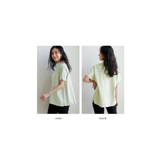 【洋服の青山】春夏用 ホワイト系 綿100%プチハイネックTシャツ［UVカット］［汗ジミ防止］［オンラインストア限定］｜y-aoyama｜02