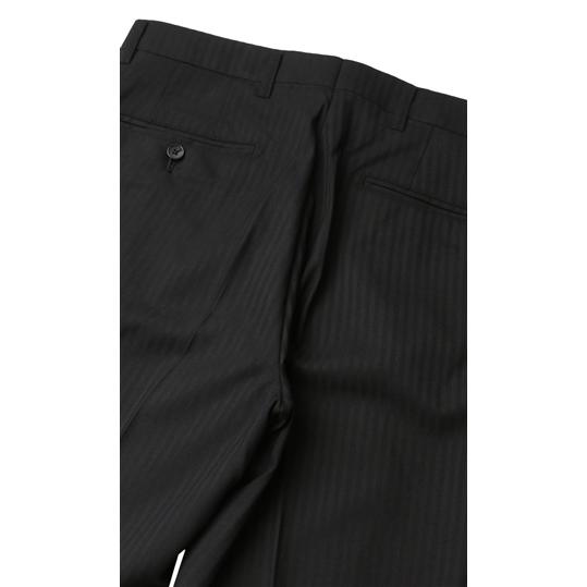 AOYAMA 【洋服の青山】スラックス メンズ スリム 秋冬用 ブラック 黒