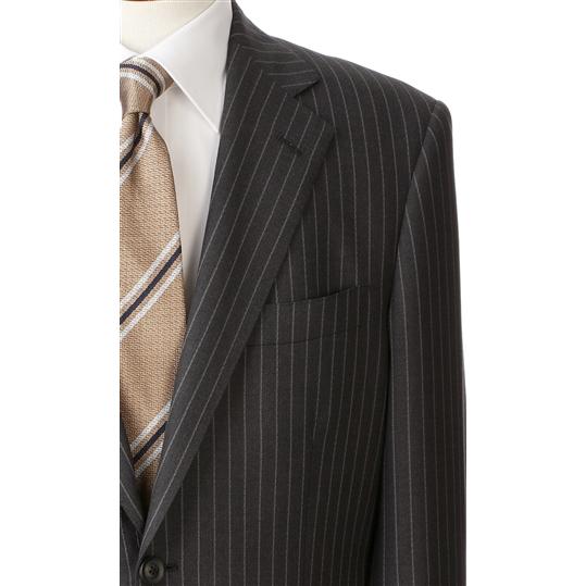 Savile Row ビジネススーツ ダークグレーストライプ　オーダーメイド オーダースーツ ファッション Savile Row ビジネススーツ