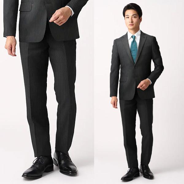 AOYAMA 【洋服の青山】スーツ メンズ 秋冬用 スリム グレー系 AOYAMA 【洋服の青山】スーツ メンズ 秋冬用 スリム グレー系