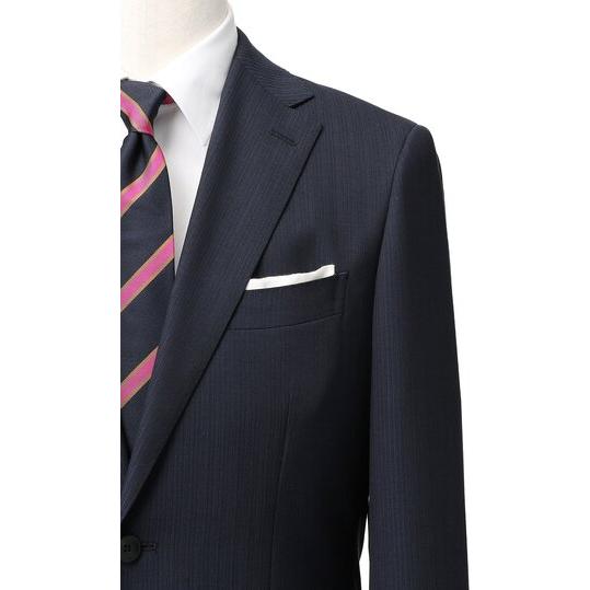 AOYAMA 【洋服の青山】ウール100％ 秋冬 ネイビー 紺 プレミアム