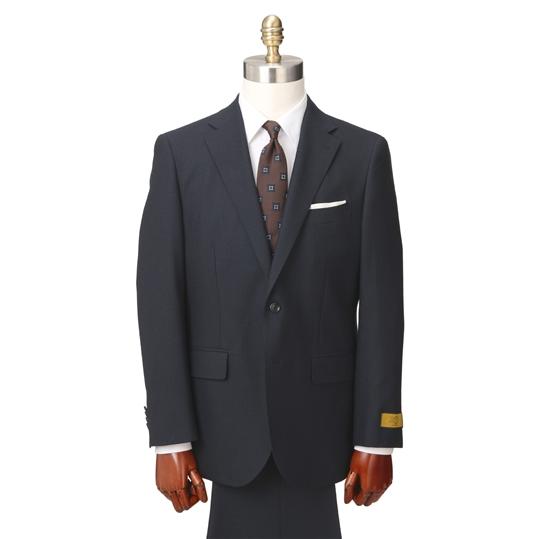 極美品 HILTON STRETCH & Super110'S ネイビー　無地 AOYAMA 【洋服の青山】秋冬用 ネイビー系 プレミアムスタイリッシュ