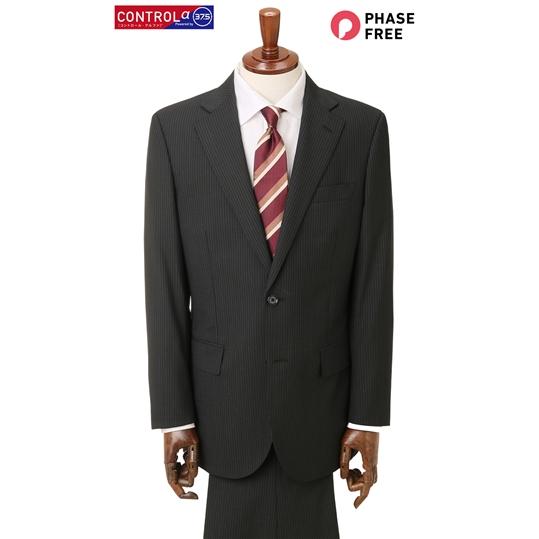 【洋服の青山】オールシーズン ブラック系 スタンダードスーツ【ツーパンツ】【CONTROLα】 REGAL メンズ ビジネス ウォッシャブル ストレッチ 消臭 シワ抑制の画像