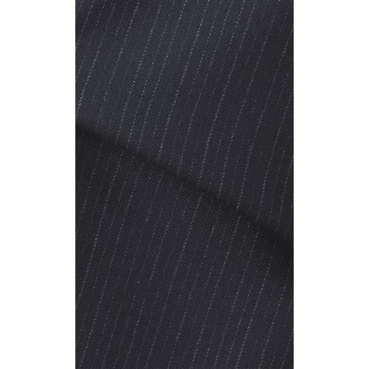 【洋服の青山】秋冬 ネイビー系 プレミアムスタンダードスーツ【AQUA WOOL】 Savile Row メンズ ビジネス 長袖 標準体 ワンタック ストライプ 2ボタンの画像