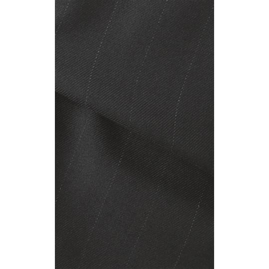 【洋服の青山】秋冬 ブラック系 プレミアムスタンダードスーツ【AQUA WOOL】 Savile Row メンズ ビジネス 長袖 標準体 ワンタック ストライプ 2ボタン 最高級の画像