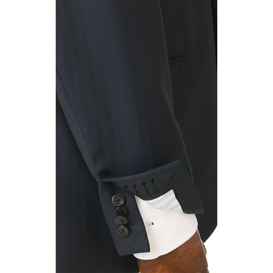 【洋服の青山】秋冬 ネイビー系 プレミアムスタイリッシュスーツ【REDA】【Super110's】 HILTON メンズ ビジネス 長袖 標準体 ノータック 無地の画像