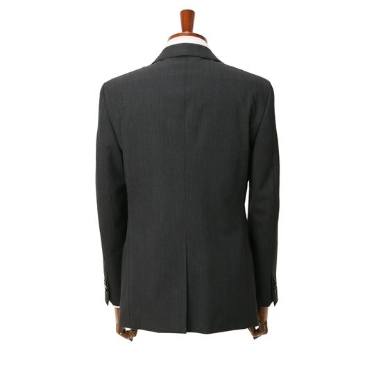【洋服の青山】プレミアム ウール100％ スーツ メンズ スリム 紳士服 ストレッチ 秋冬 グレー ストライプ スタイリッシュ 細見体 総裏 ビジネス HILTONの画像