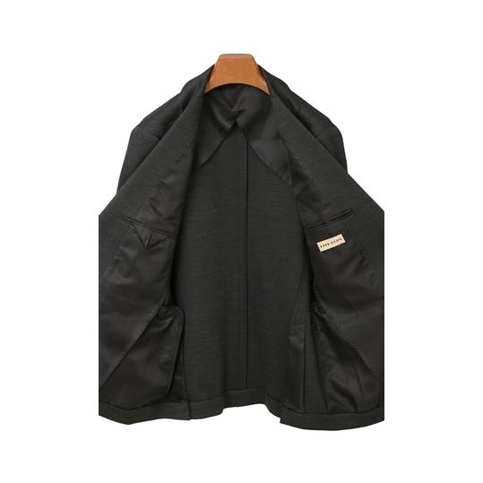 【洋服の青山】秋冬 グレー系 プレミアムスタイリッシュスーツ HILTON メンズ ビジネス ストレッチ 長袖 標準体 ワンタック 織柄の画像