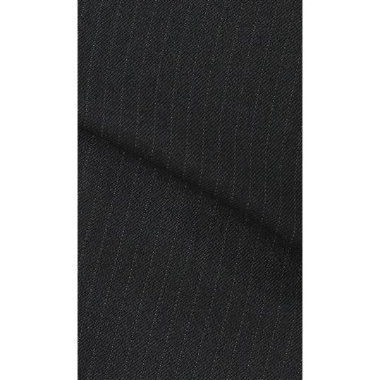 【洋服の青山】ツーパンツ プレミアム ウール100％ スーツ メンズ スリム 秋冬用 ブラック 黒 ストライプ ストレッチ メンズスーツ ビジネススーツ HILTONの画像