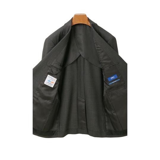 【洋服の青山】ツーパンツ スーツ メンズ スリム オールシーズン グレー 調温調湿 ウォッシャブル 洗える ストレッチ 消臭 シワ抑制 ビジネス PERSON'S FOR MENの画像