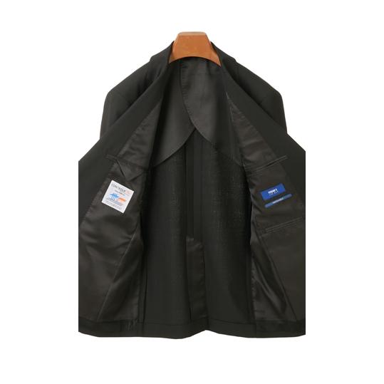 【洋服の青山】ツーパンツ スーツ メンズ スリム オールシーズン ブラック 調温調湿 透湿速乾 ウォッシャブル 洗える ストレッチ ビジネス PERSON'S FOR MENの画像