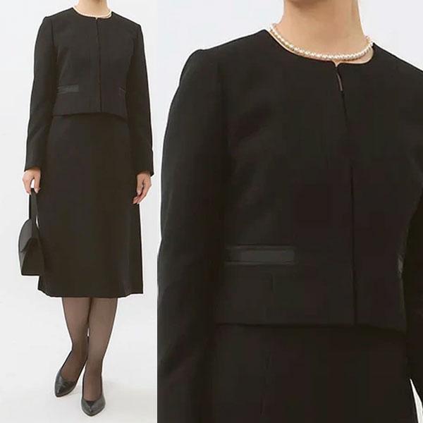 AOYAMA 【洋服の青山】フォーマル ノーカラー ジャケット レディース