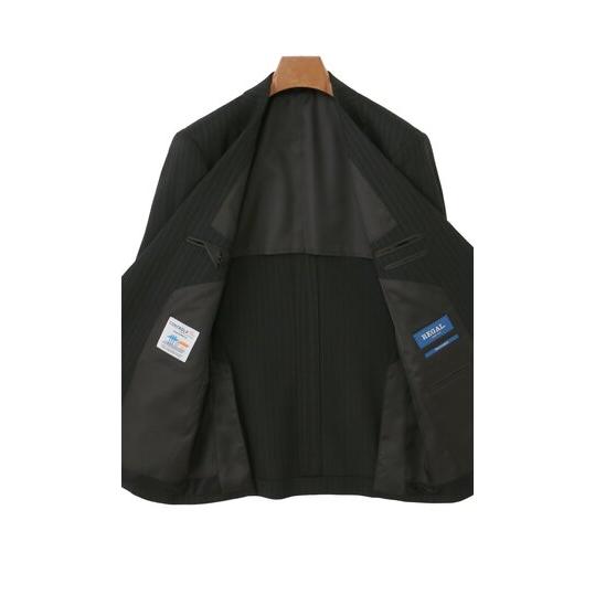 【洋服の青山】CONTROLα 温度調節 ツータック スーツ メンズ スタンダード 春夏秋冬 ブラック 黒ストライプ 寒暖差対策 洗える ストレッチ 動きやすい すぐ乾くの画像